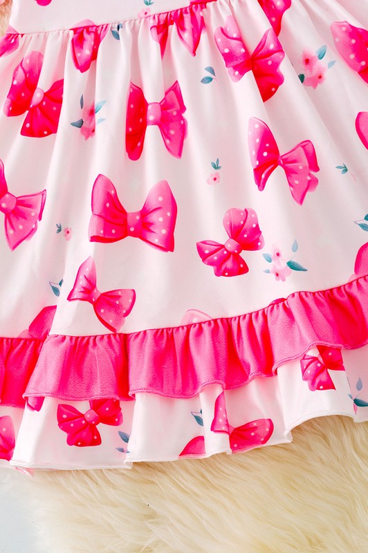KIDS - Bow Printed Dress - Baby/Toddler/Kids