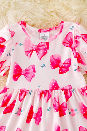 KIDS - Bow Printed Dress - Baby/Toddler/Kids