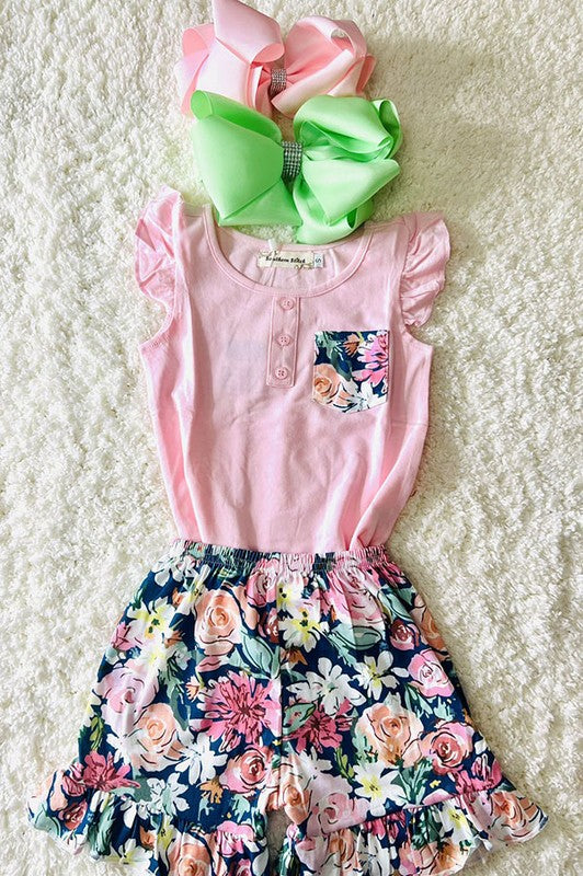 KIDS - Flower Tank Set - Toddler/Kids