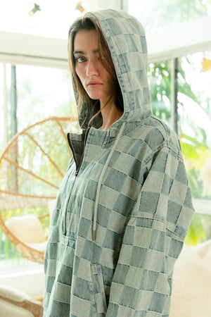 Check Me Out Denim Hoodie