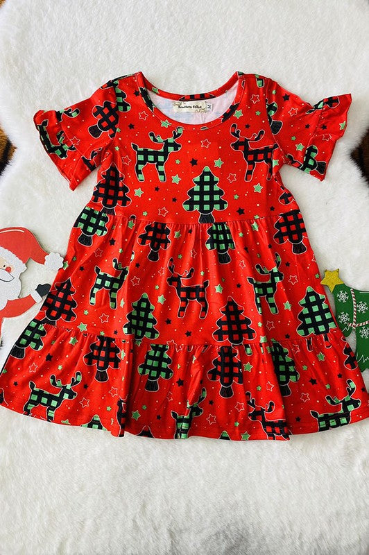KIDS - Tiered Christmas Dress - Baby/Toddler/Kids