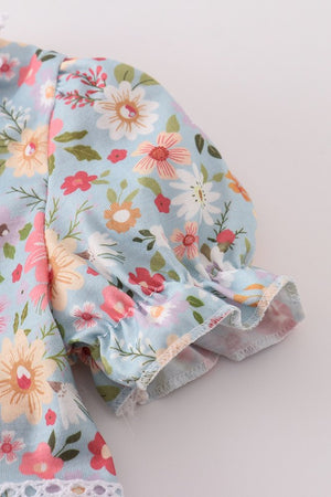 KIDS - Floral Bubble Romper - Baby