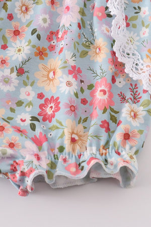 KIDS - Floral Bubble Romper - Baby