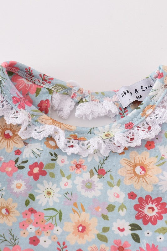 KIDS - Floral Bubble Romper - Baby