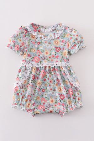 KIDS - Floral Bubble Romper - Baby