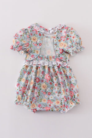 KIDS - Floral Bubble Romper - Baby