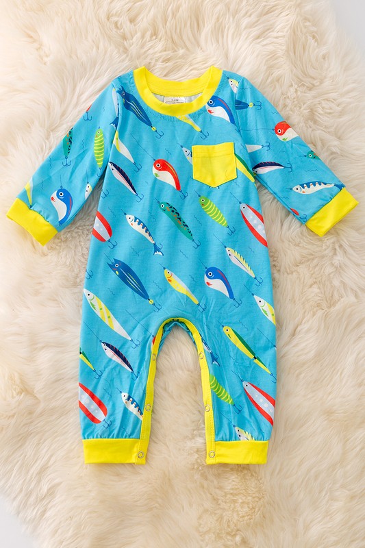 KIDS - Let's Go Fishing Romper - Baby