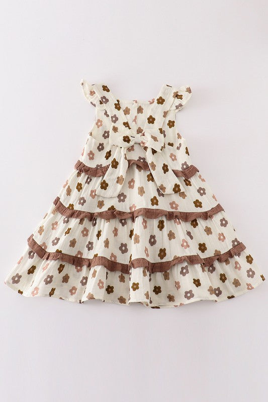 KIDS - Neutral Flower Dress - Baby/Toddler
