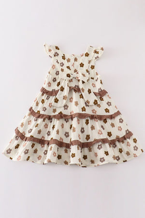 KIDS - Neutral Flower Dress - Baby/Toddler