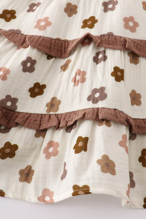 KIDS - Neutral Flower Dress - Baby/Toddler