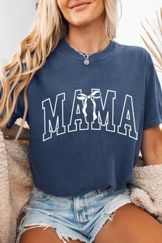 MAMA Coquette Bow Graphic Tee - Comfort Colors