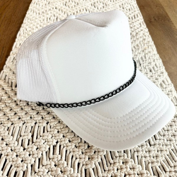 Twisted Trucker Hat Chain - Black