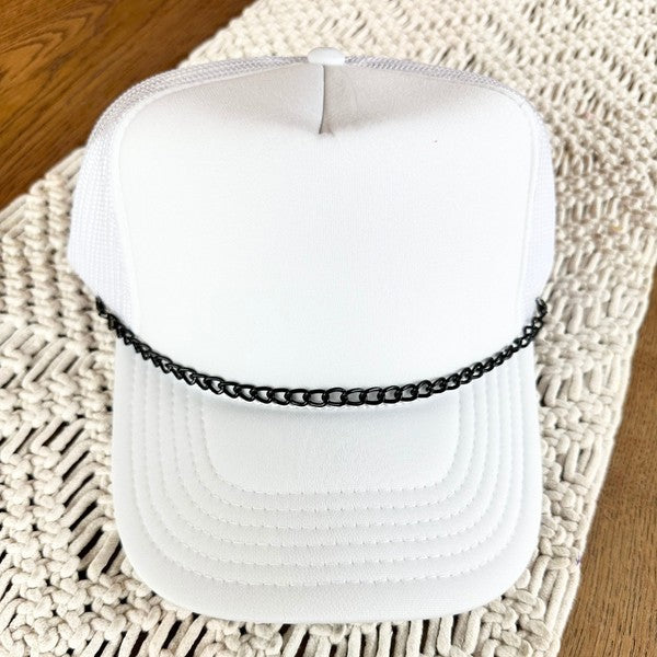 Twisted Trucker Hat Chain - Black