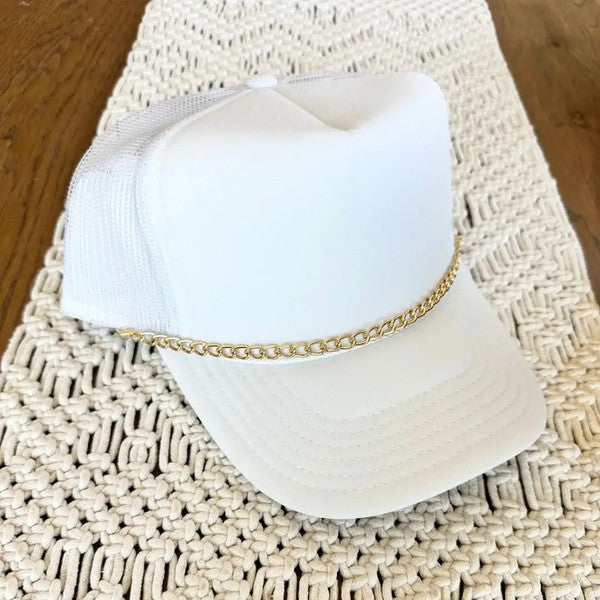 Twisted Trucker Hat Chain - Gold
