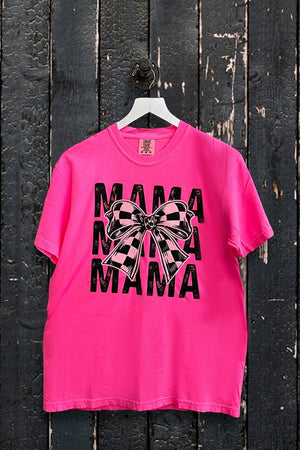 Checkered Bow MAMA Graphic Tee