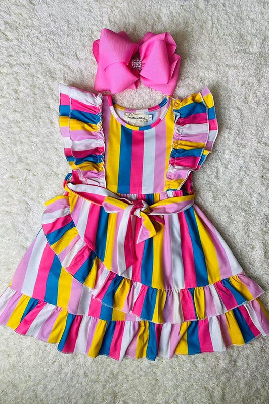KIDS - Rainbow Ruffled Dress - Baby/Toddler/Kids