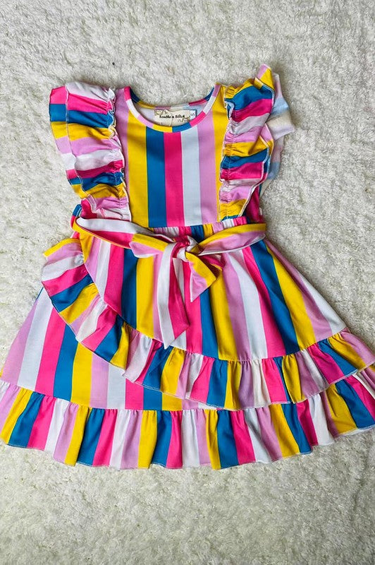 KIDS - Rainbow Ruffled Dress - Baby/Toddler/Kids