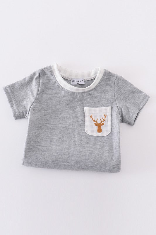 KIDS - Deer Pocket Onesie - Baby/Toddler
