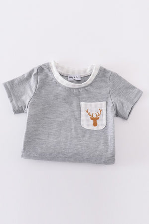 KIDS - Deer Pocket Onesie - Baby/Toddler