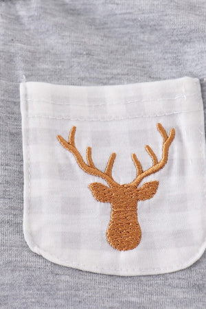 KIDS - Deer Pocket Onesie - Baby/Toddler