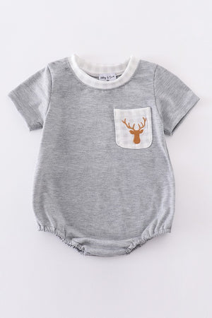 KIDS - Deer Pocket Onesie - Baby/Toddler
