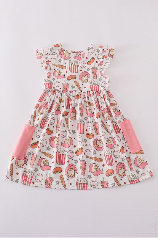 KIDS - Baseball Print Dress - Baby/Toddler/Kids