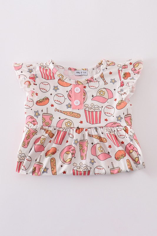 KIDS - Baseball Print Dress - Baby/Toddler/Kids