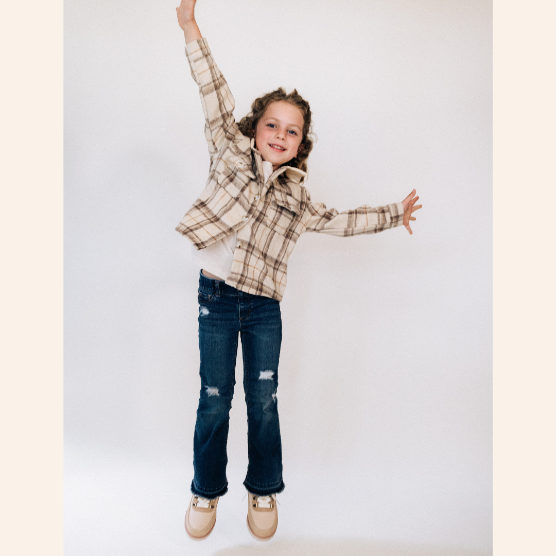 KIDS - Beige Flannel Top - Kids