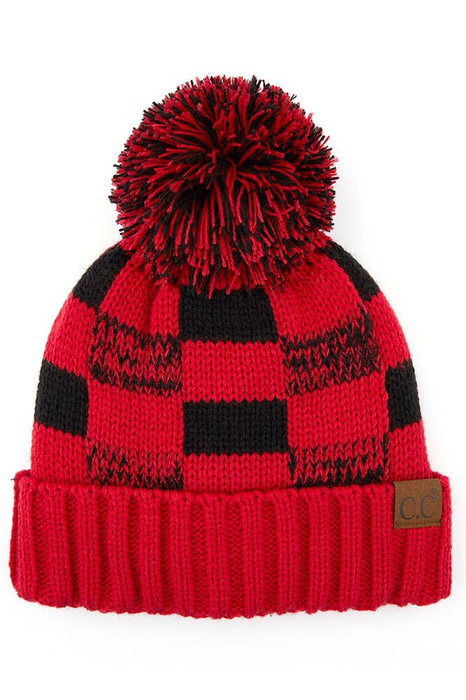 C.C Buffalo Check Beanie - Adult