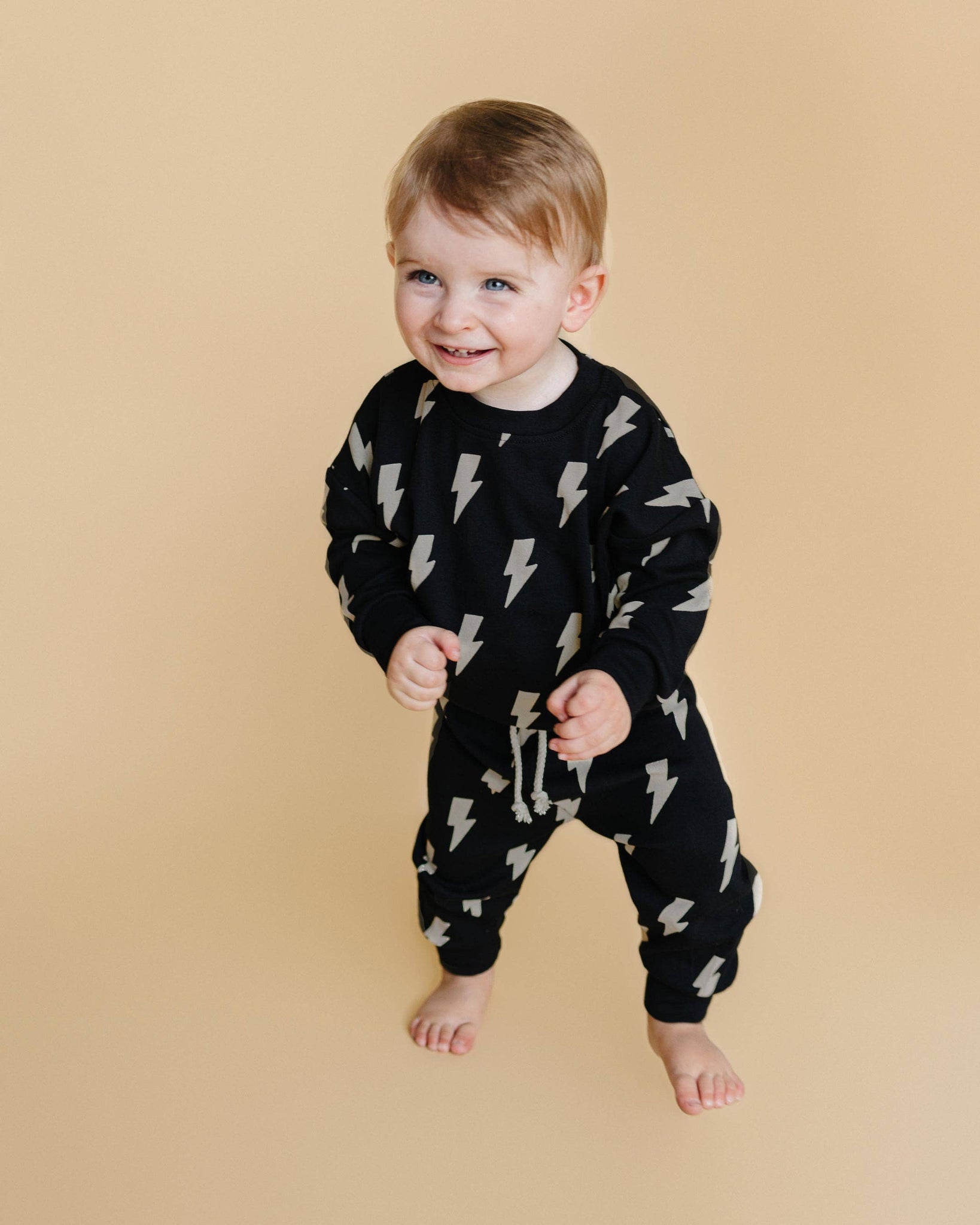 KIDS - Black Bolts Jogger Set - Baby/Toddler/Kids
