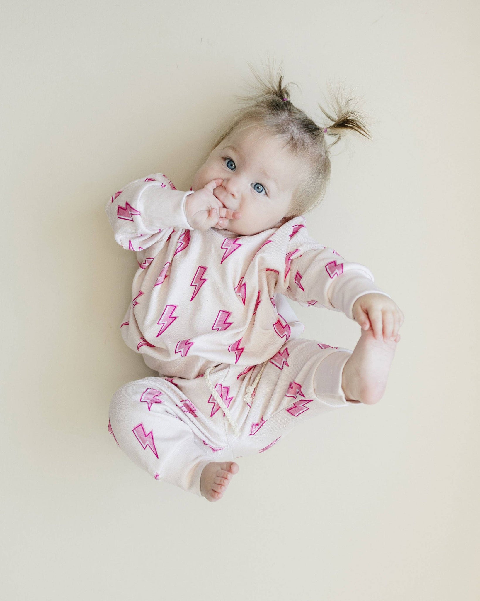 KIDS - Pink Bolts Jogger Set - Baby/Toddler