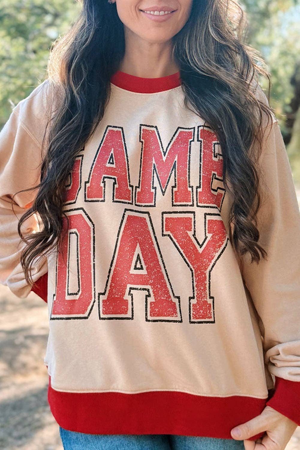 GAME DAY Letter Graphic Sweatshirt