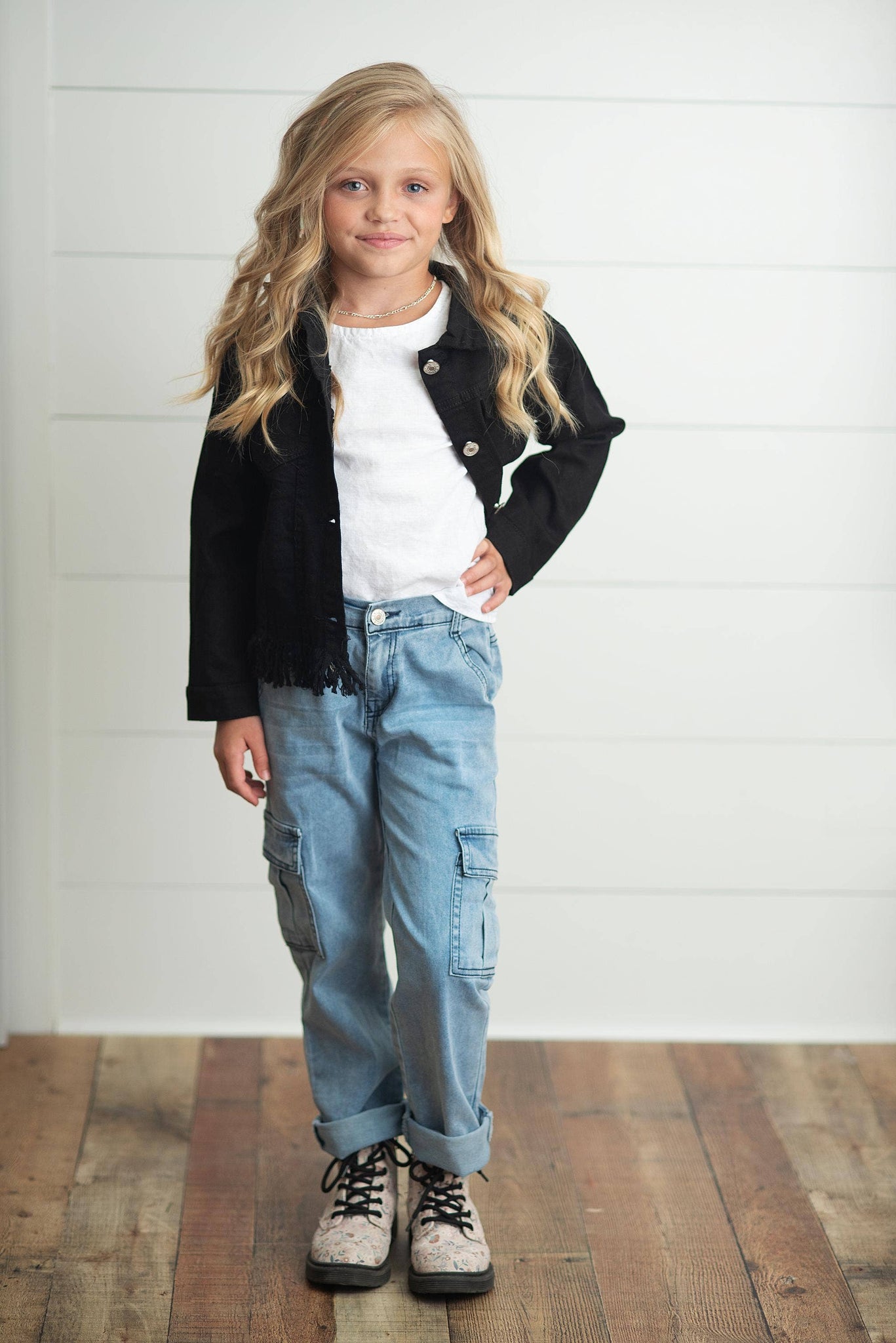 KIDS - Black Fringe Jacket - Kids