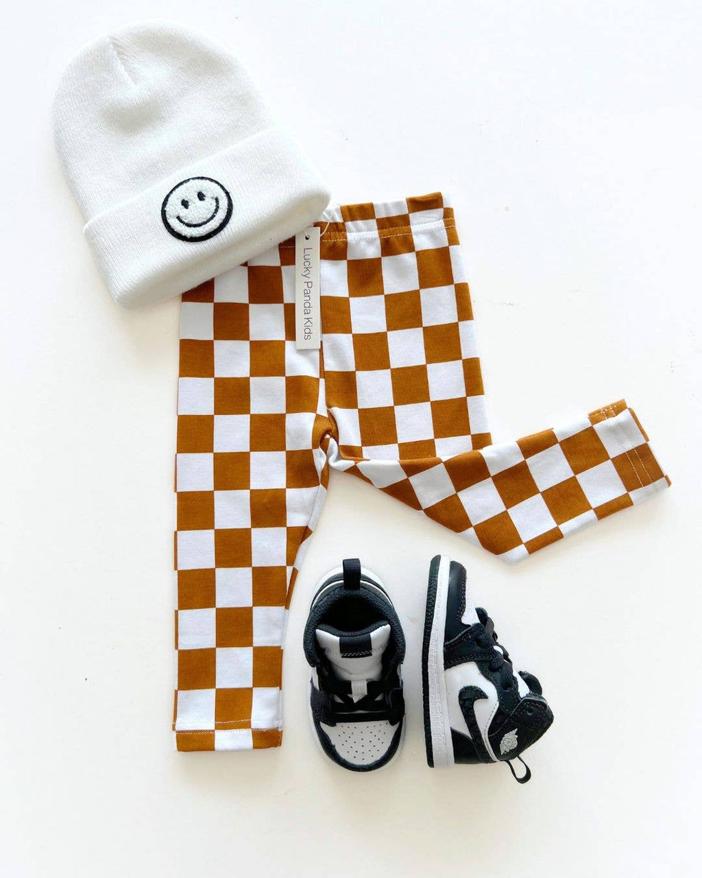 KIDS - Checkered Leggings - Copper - Toddler