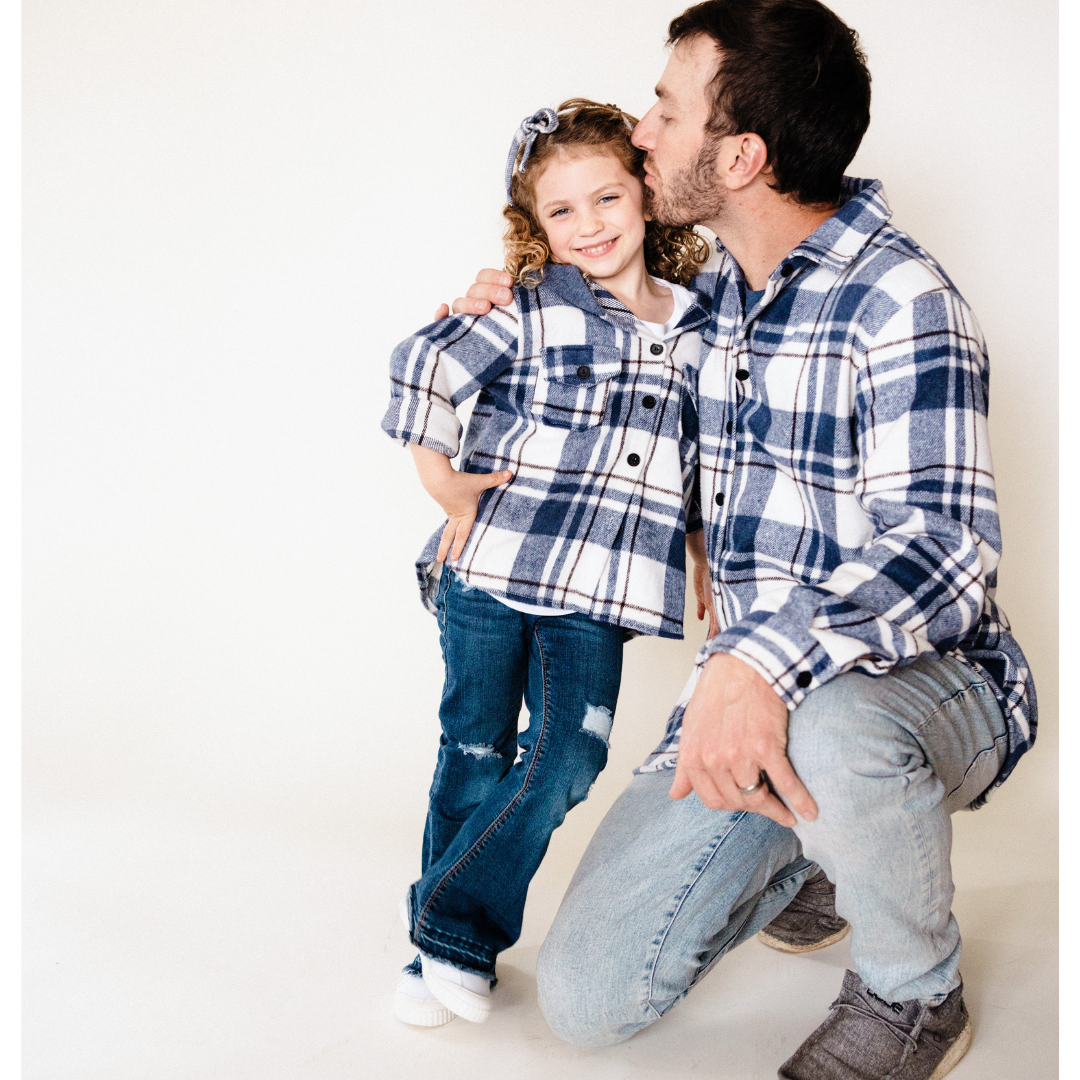 KIDS - Navy Plaid Flannel Top - Toddler/Kids