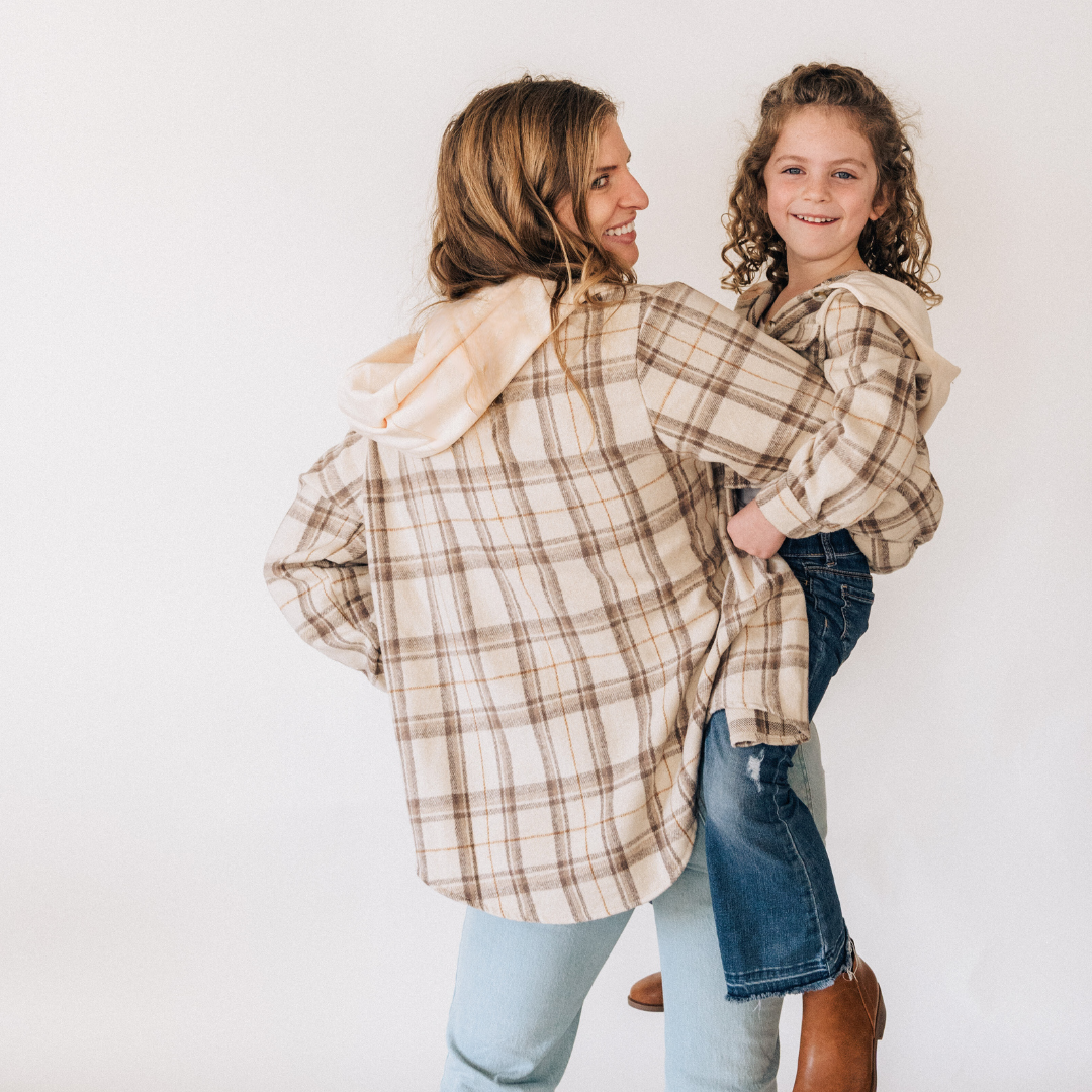 KIDS - Beige Flannel Top - Kids