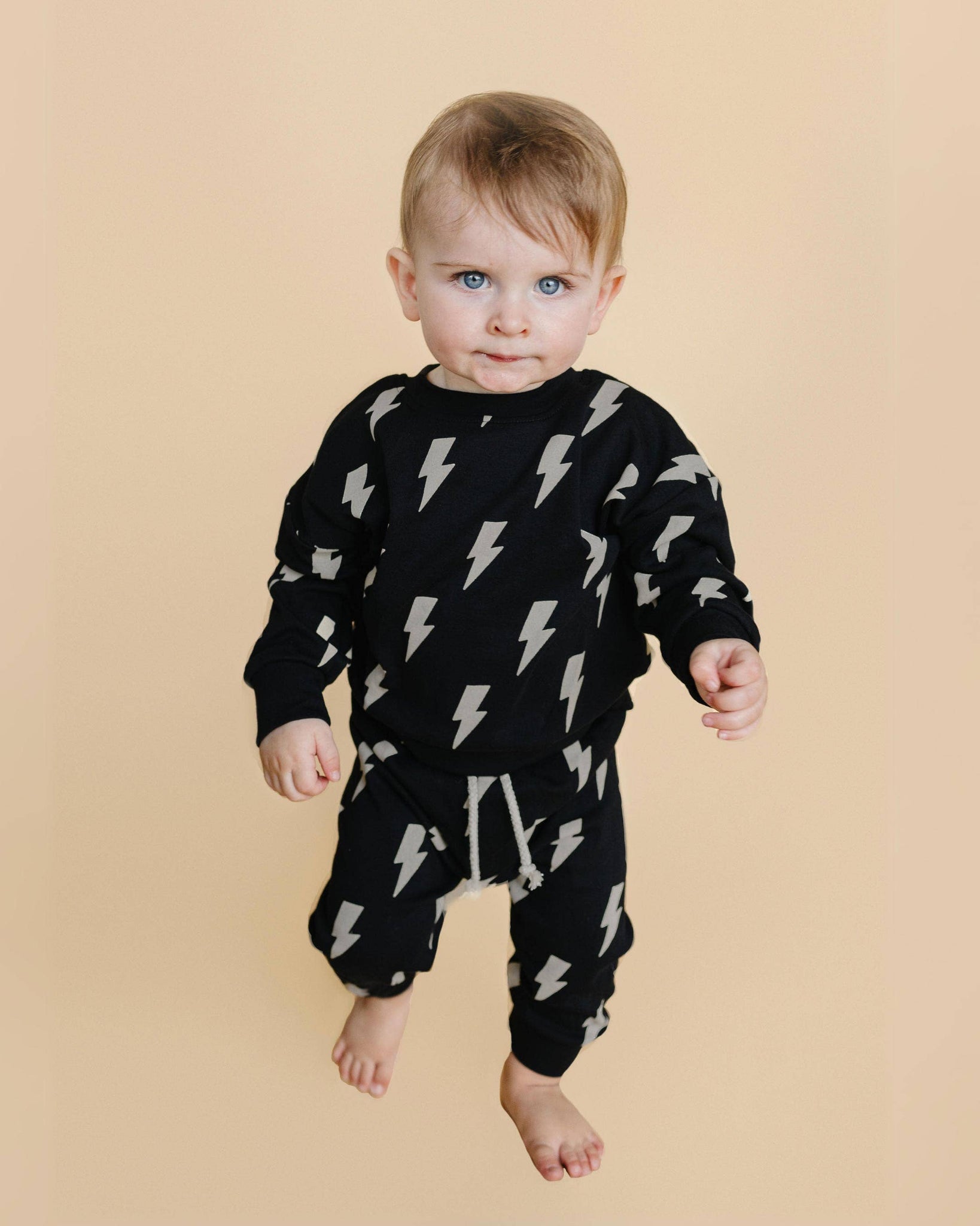 KIDS - Black Bolts Jogger Set - Baby/Toddler/Kids