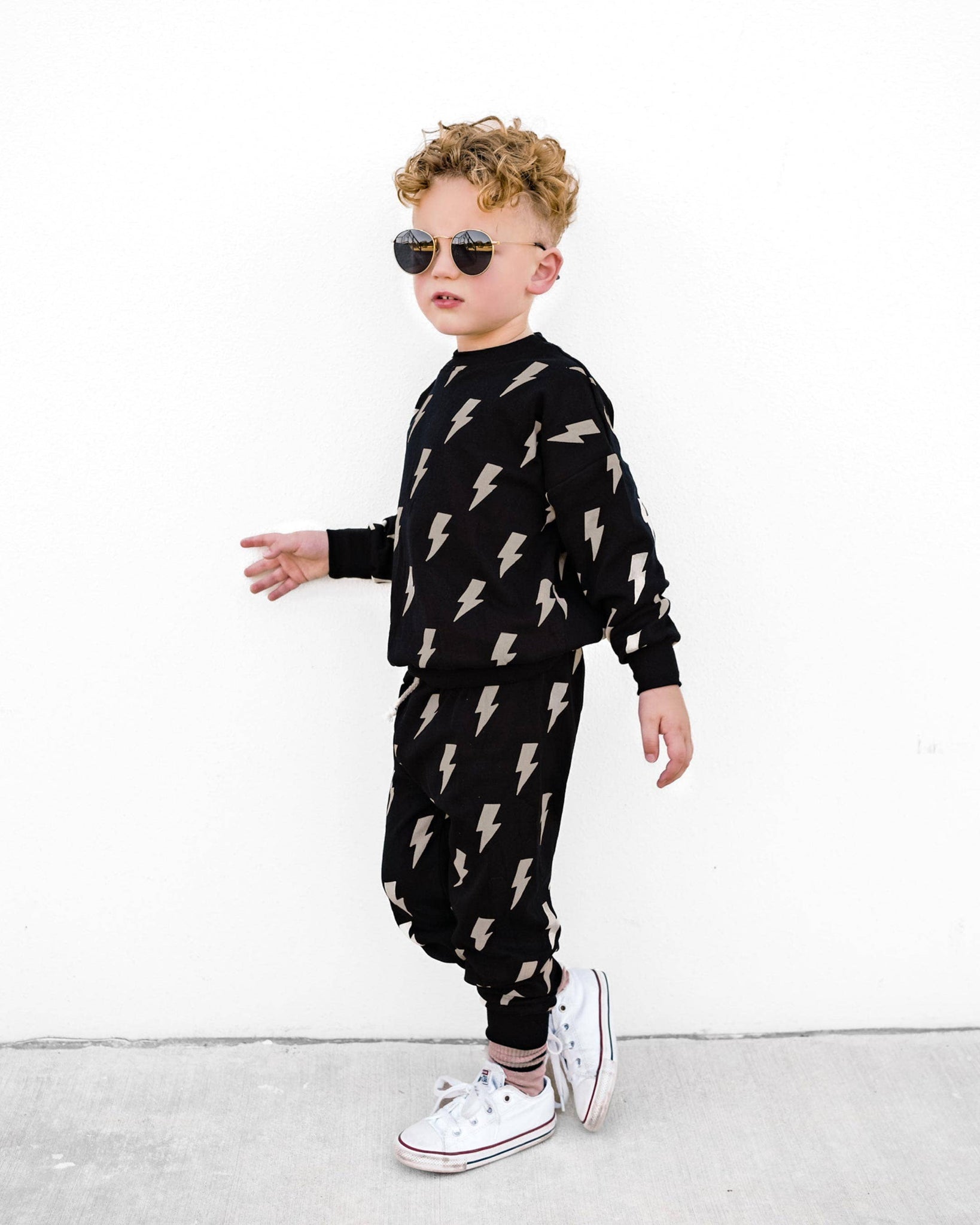 KIDS - Black Bolts Jogger Set - Baby/Toddler/Kids