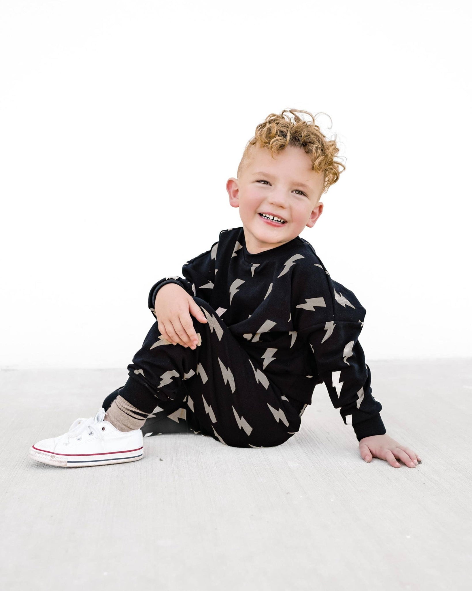KIDS - Black Bolts Jogger Set - Baby/Toddler/Kids