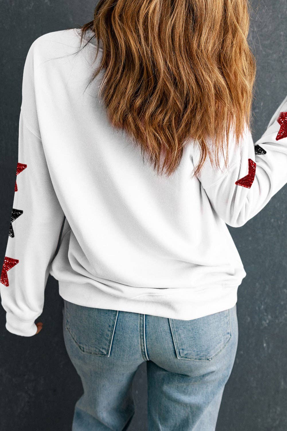 Sequined Touch Down Graphic Sweatshirt