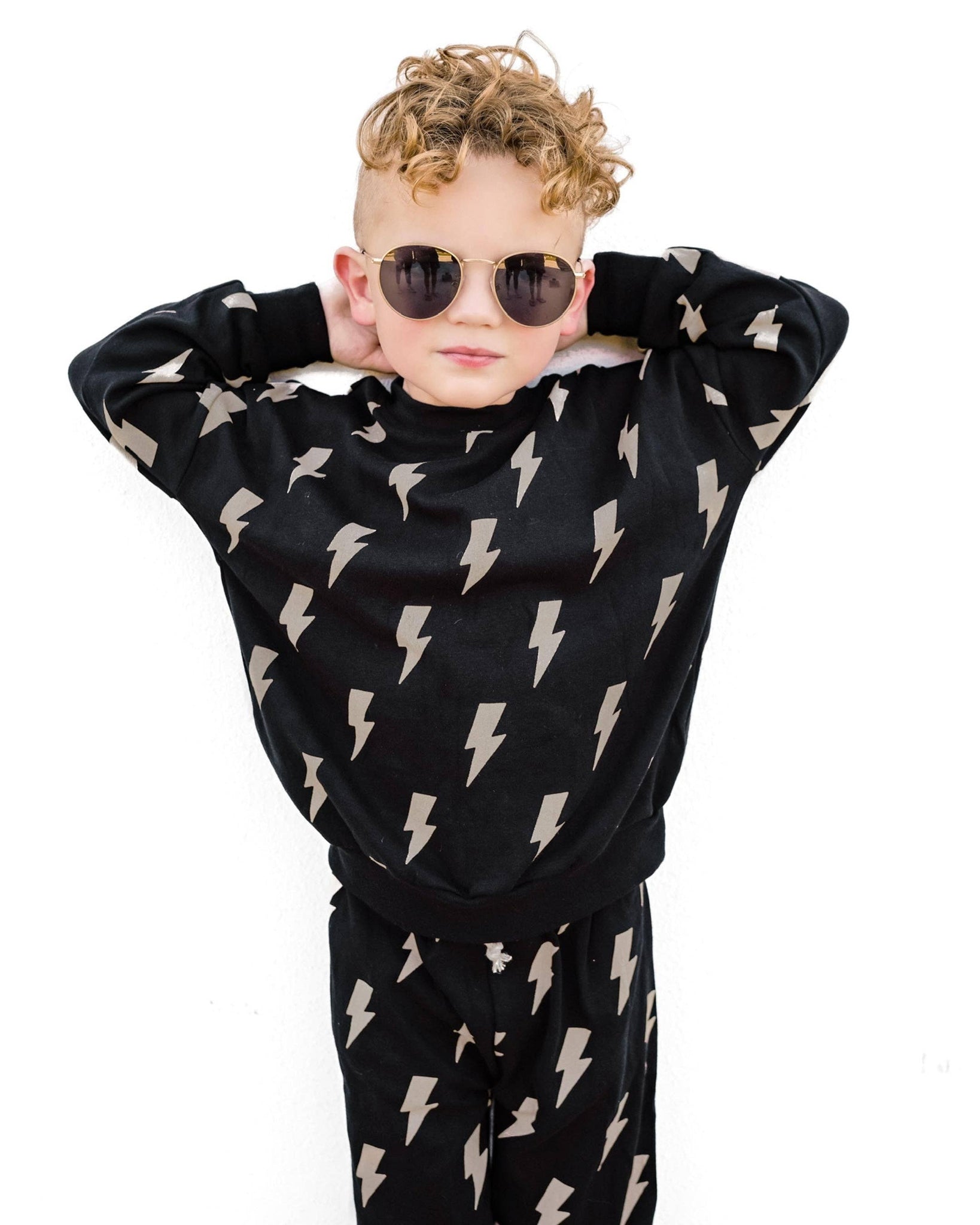 KIDS - Black Bolts Jogger Set - Baby/Toddler/Kids