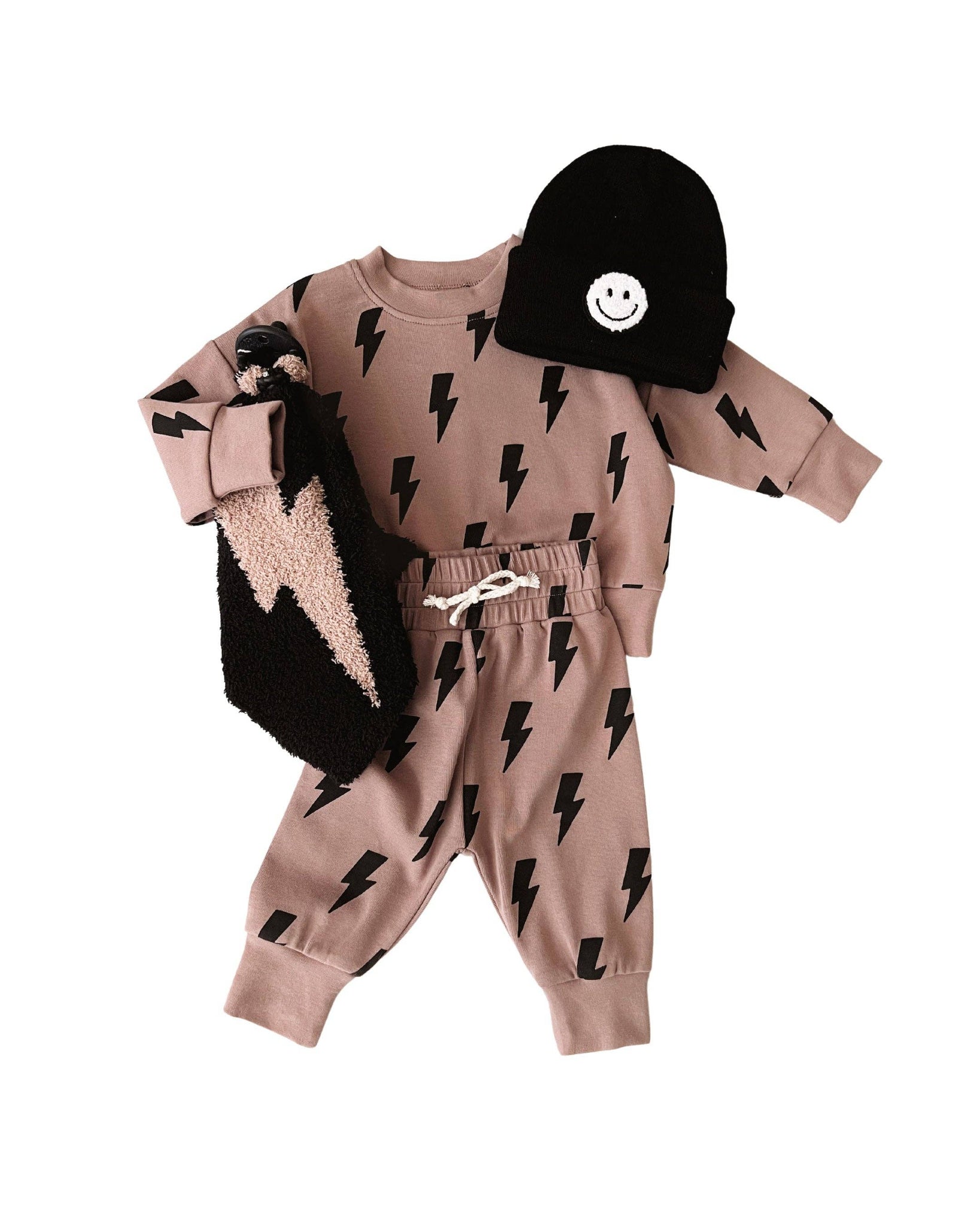 KIDS - Mocha Bolts Jogger Set - Baby/Toddler/Kids