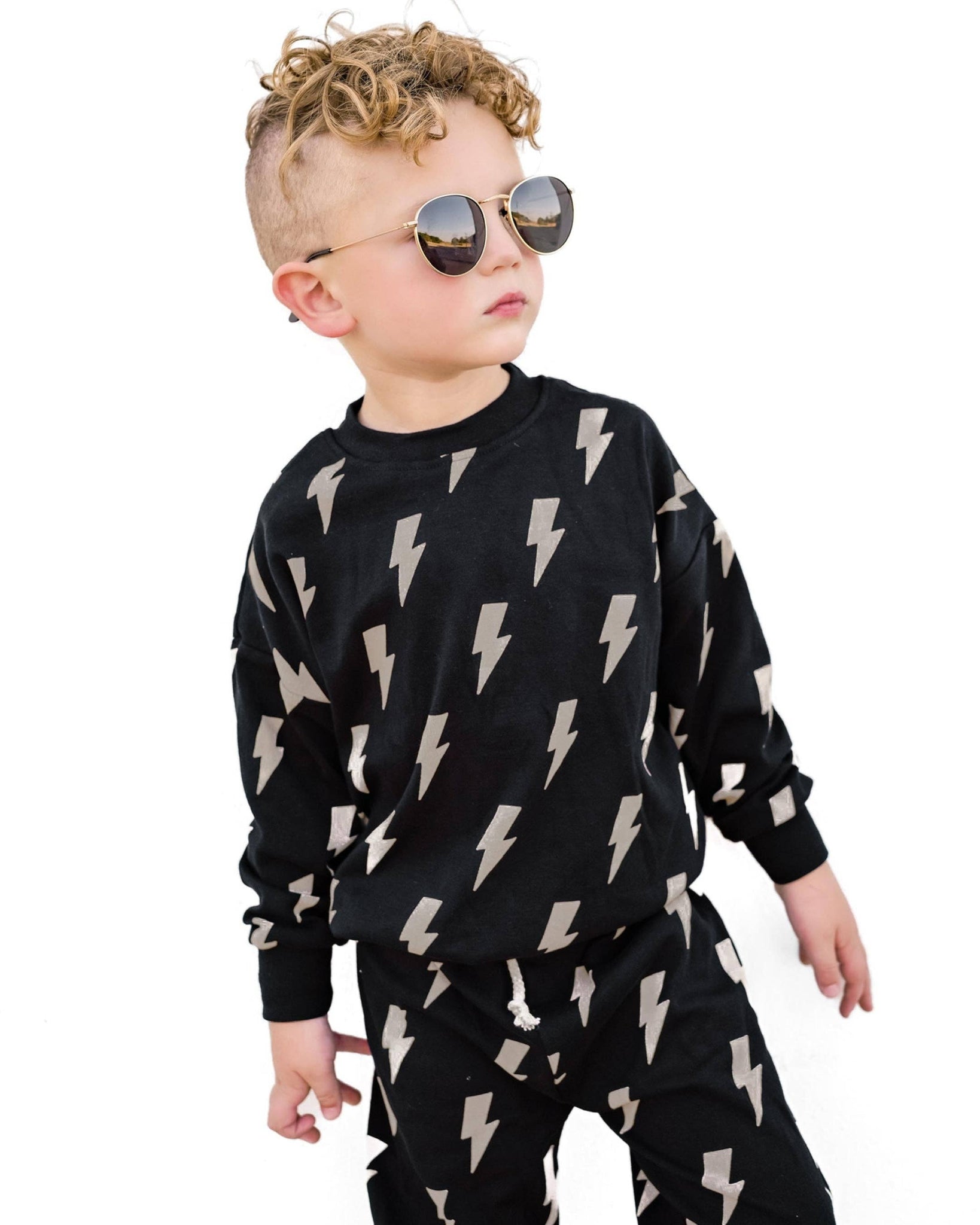 KIDS - Black Bolts Jogger Set - Baby/Toddler/Kids