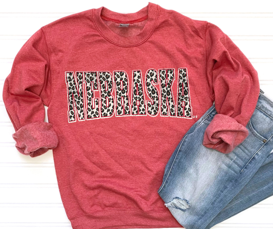 Leopard Nebraska Sweatshirt