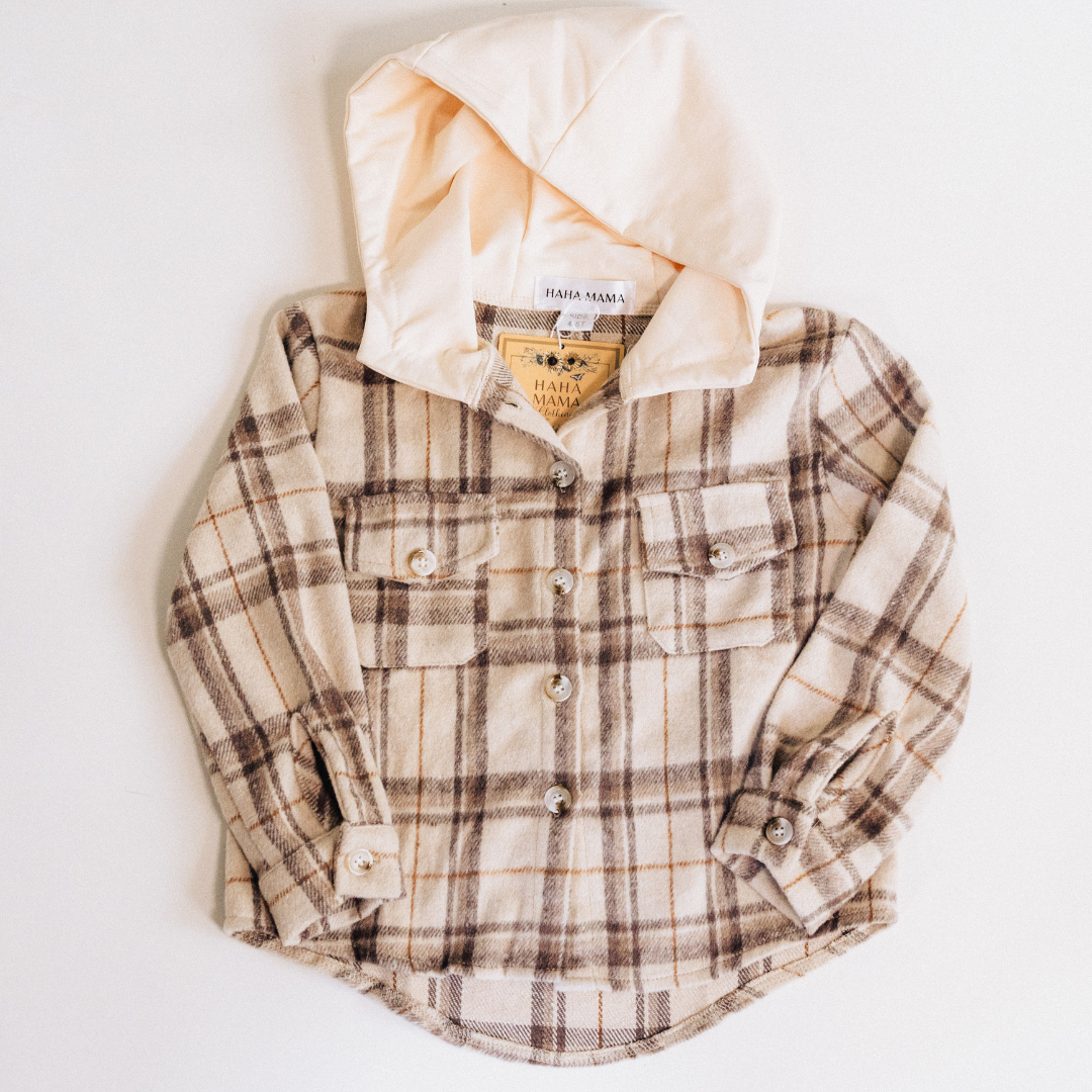 KIDS - Beige Flannel Top - Kids