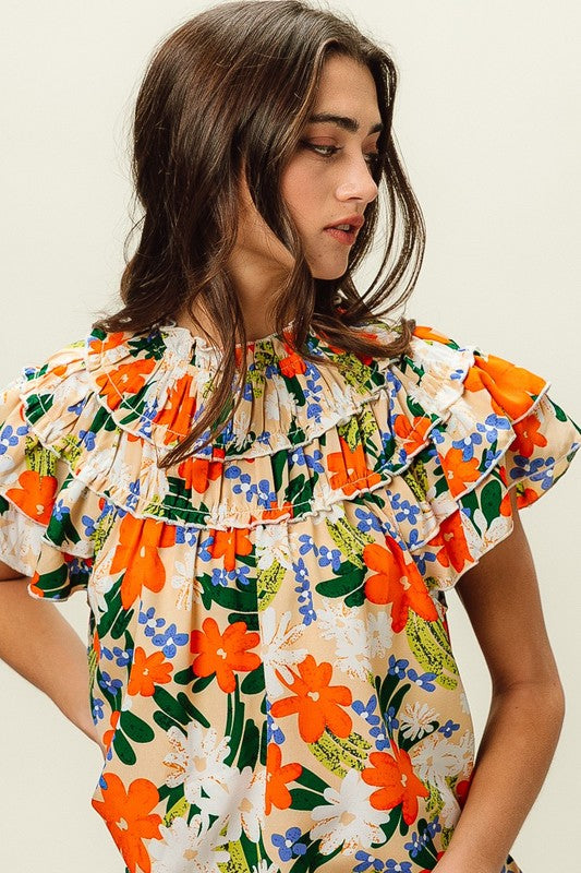 Bold Look Floral Top