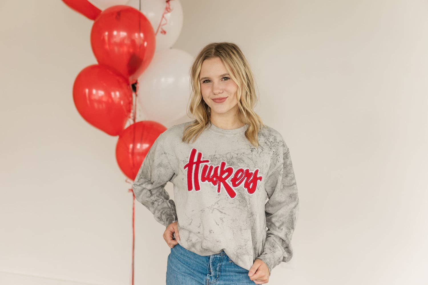 Huskers Script Tie Dye Sweatshirt