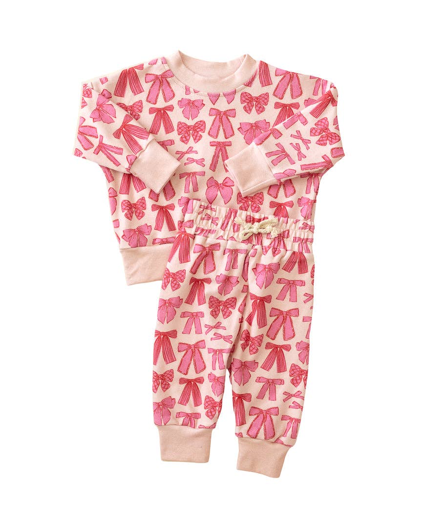 KIDS - Whimsy Bows Jogger Set - Baby/Toddler