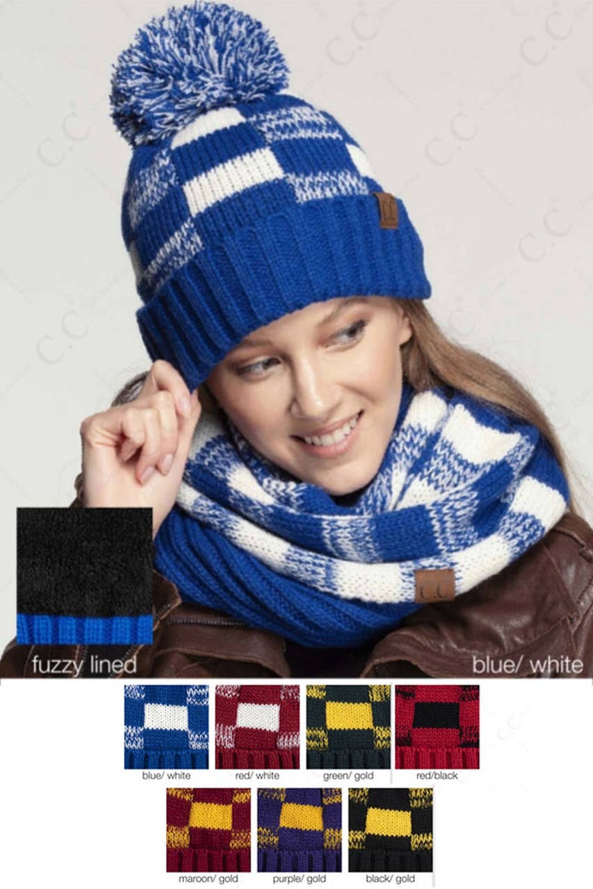 C.C Buffalo Check Beanie - Adult