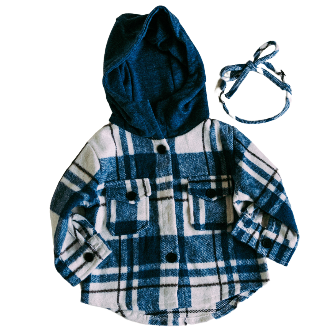KIDS - Navy Plaid Flannel Top - Toddler/Kids